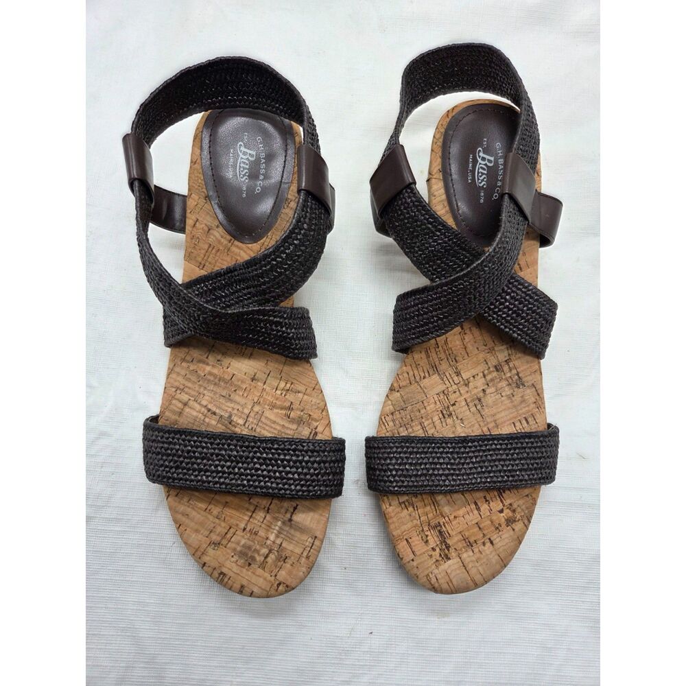 G.H. Bass & Co. "Emma" Chocolate Brown Wedge Sandal